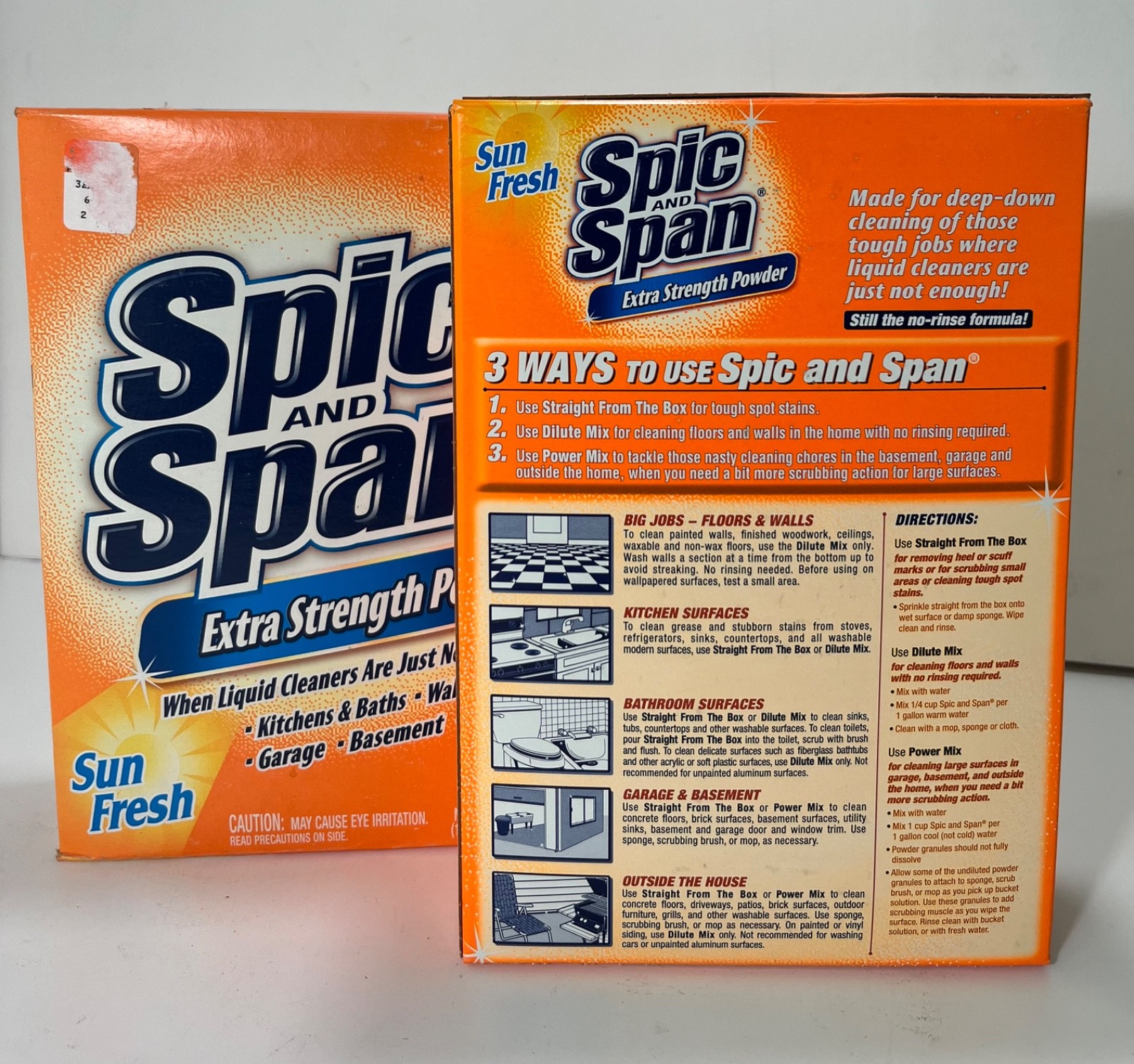 2x Spic and Span Extra Strength Powder SUN FRESH 27 oz Each – NEW 🌼