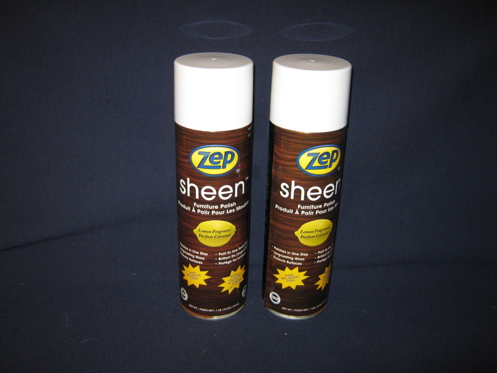 TWO {2} ZEP SHEEN 16 OZ AEROSOL CANS FURNITURE POLISH-02161-FREE SHIP-BIN 4
