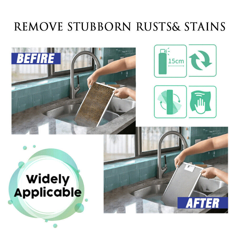 5 PACK Rusty Cleaning Bubble Cleaner Spray Foam Kitchen Oil Grease Dirt Removal