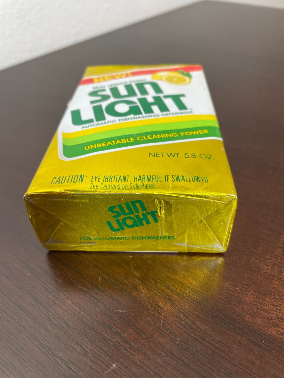 Vintage Powdered Sun Light Dishwashing Detergent 5.8oz – NEW – Lemon Scent