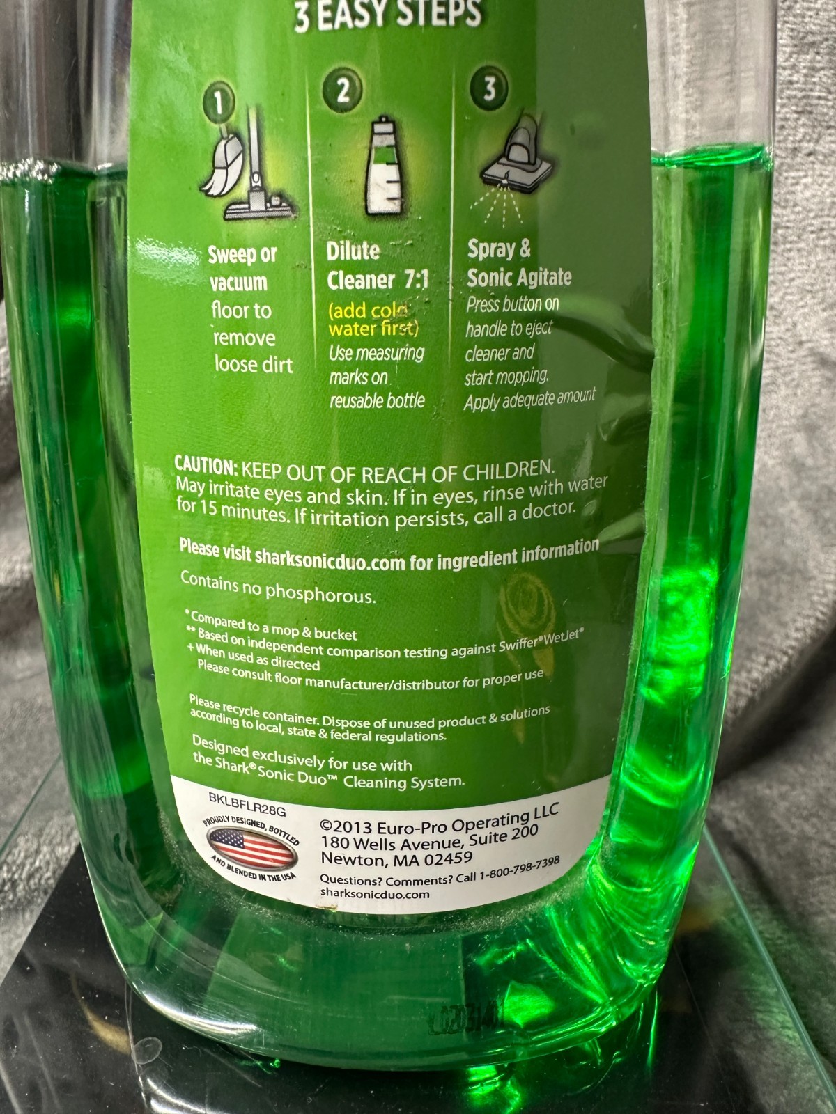 Shark Wood Hard Floor Cleaner Italian Citrus Duo Concentrate Partial Bottle