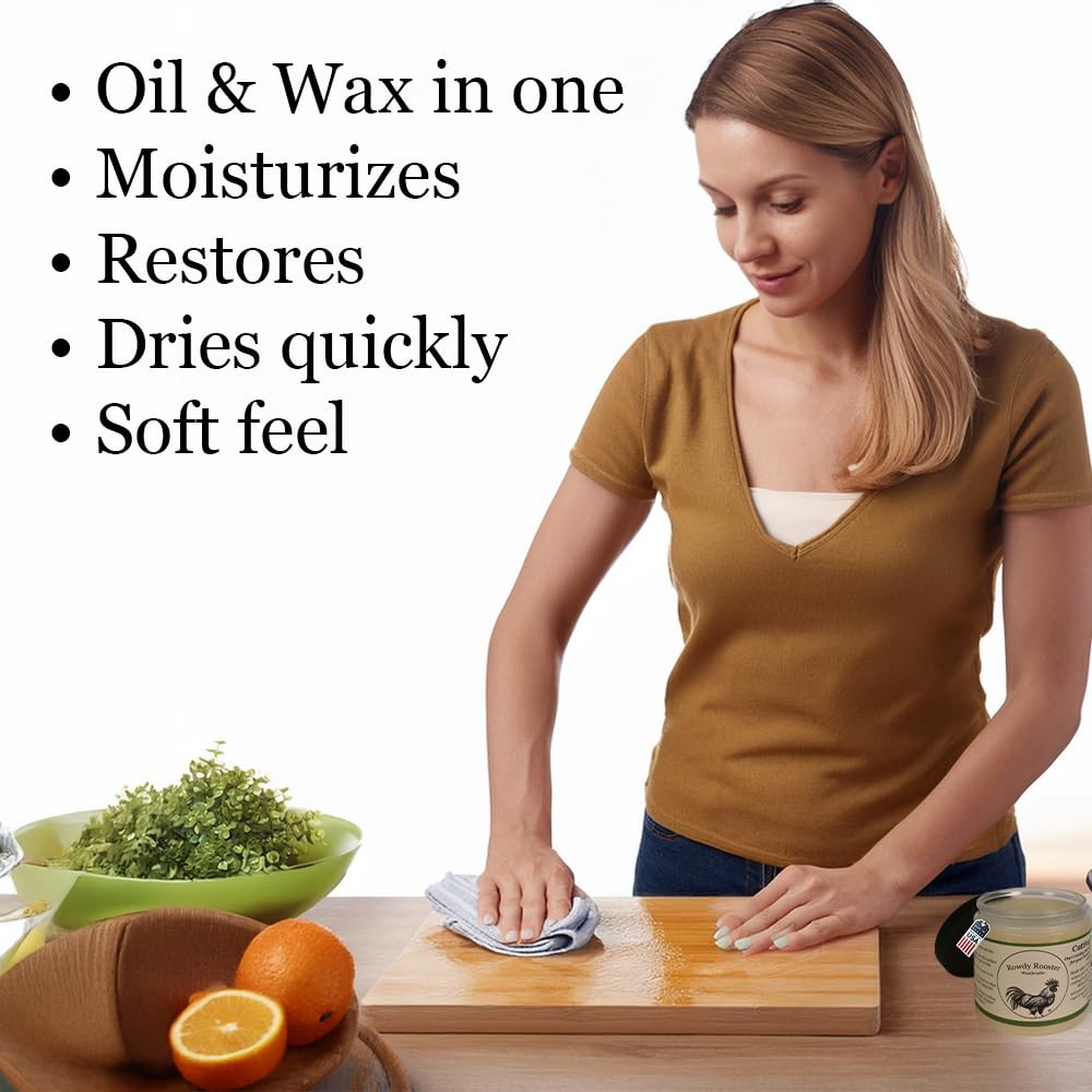 Cutting Board Gel – Wax and Mineral Oil Treatment in One – with Food Grade Mi…