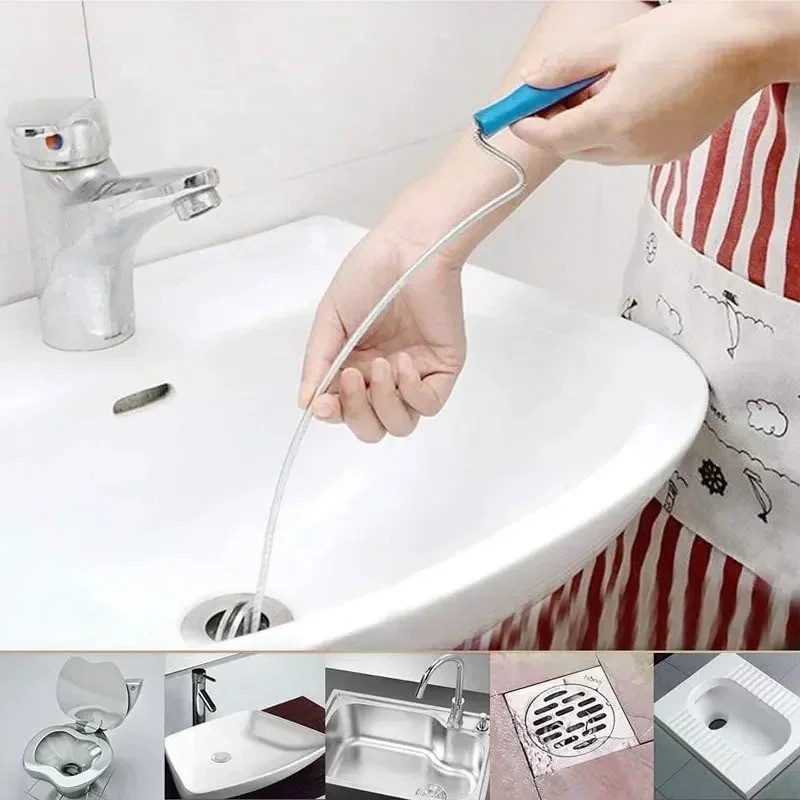 5PCS Drain Cleaning Tools Set – Toilet, Kitchen, Bathroom Clog Remover