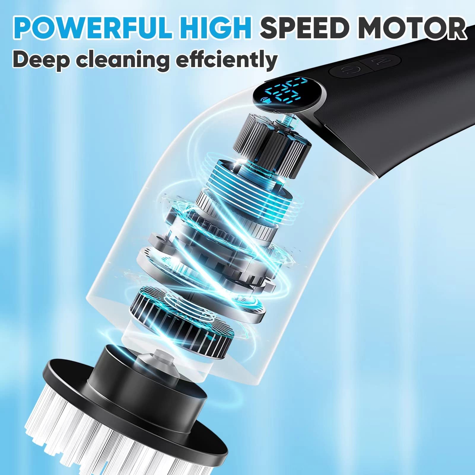 Electric Spin Scrubber Cordless Cleaning Brush Power Shower Scrubber Long Handle