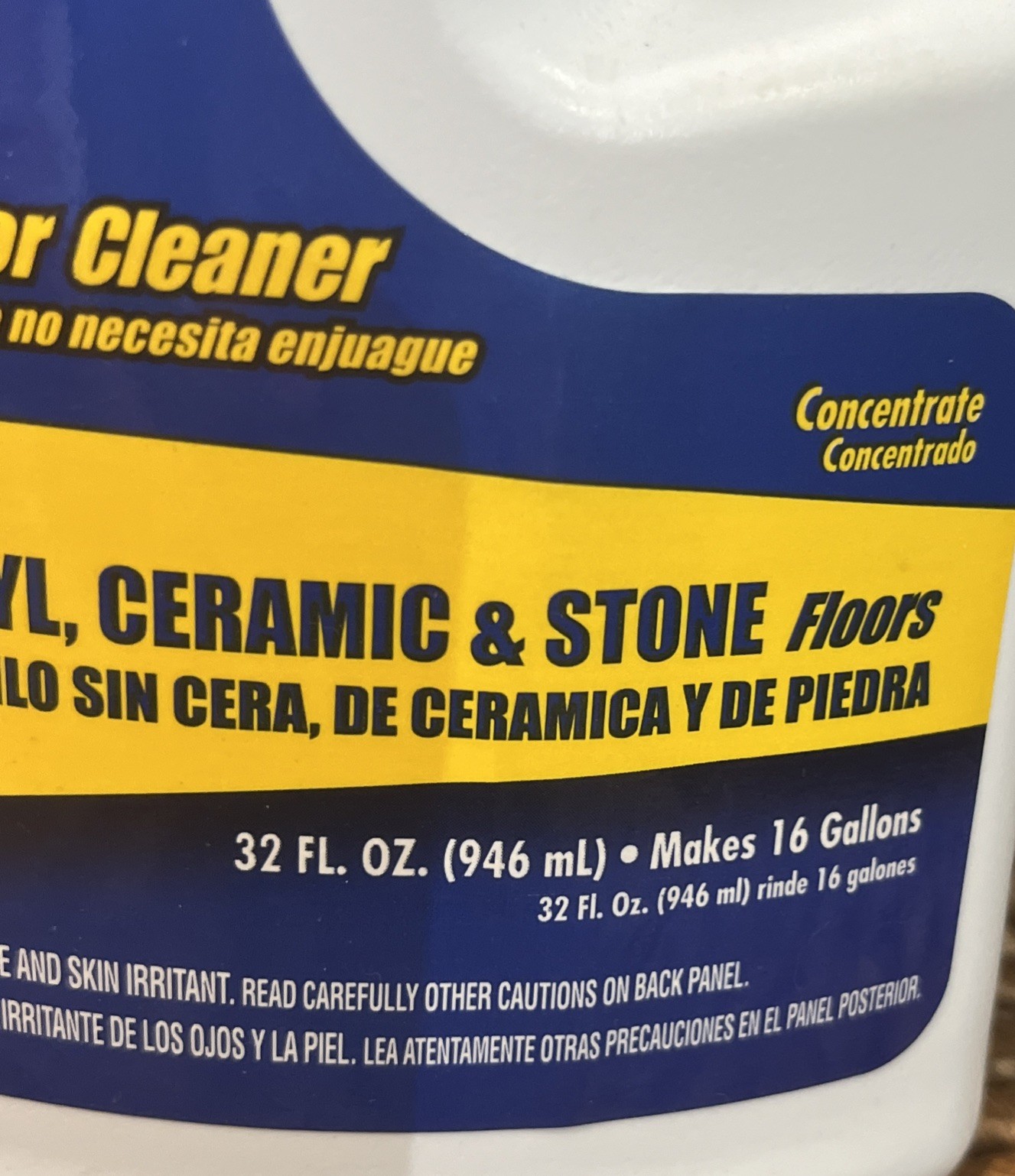 Armstrong Once ‘n Done NO RINSE Floor Cleaner Concentrate 2013 NOS #00330124