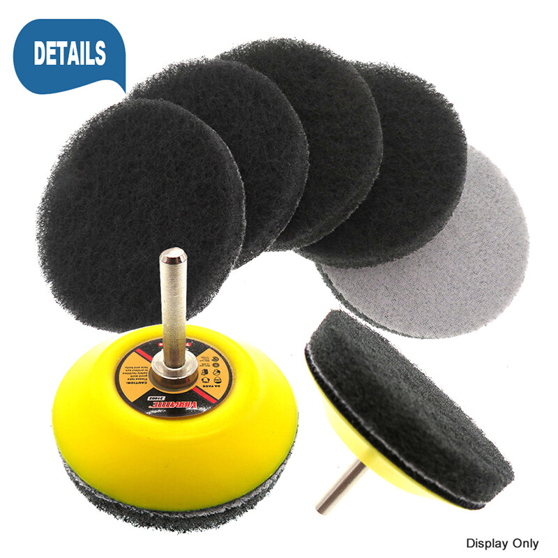 3 Inch 75mm Round Flocking Scouring Pad Cleaning Cloth Sanding Disc 240#-3000#