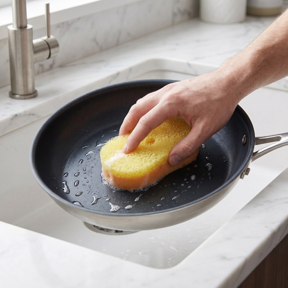 8Pcs Soft Reusable Sponge Replacement Heads for Dish Wand Yellow Scrubbing