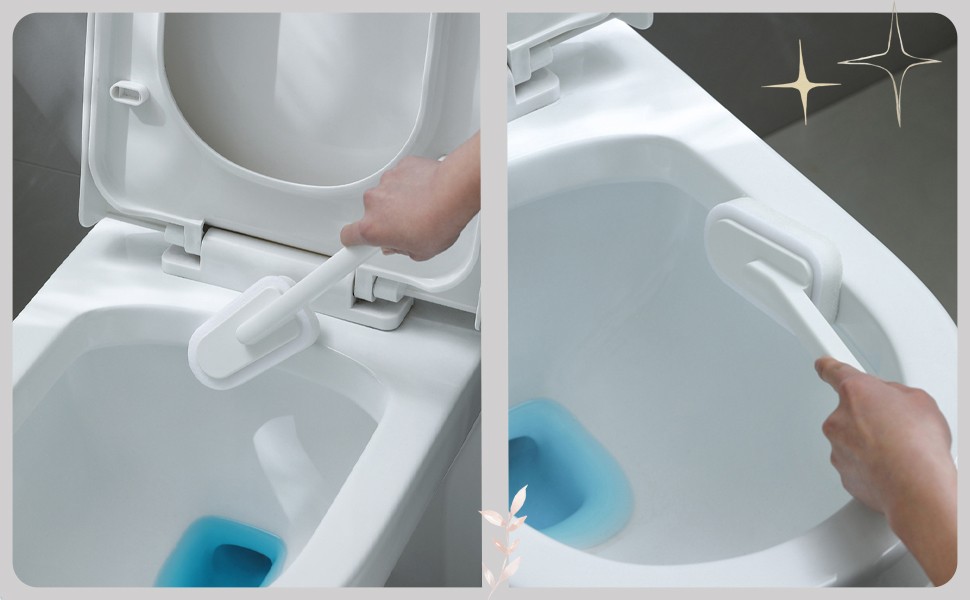 Extended Handle Sponge Scrubber with Integrated Scouring Pads: Ultimate Kitchen,