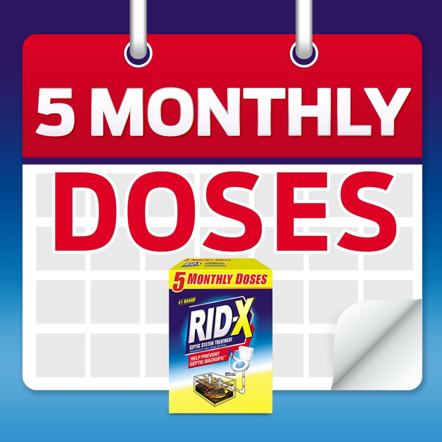 RID-X Septic Treatment, 5 Month Supply Of Powder, (49 oz.) Free Shipping RiDx