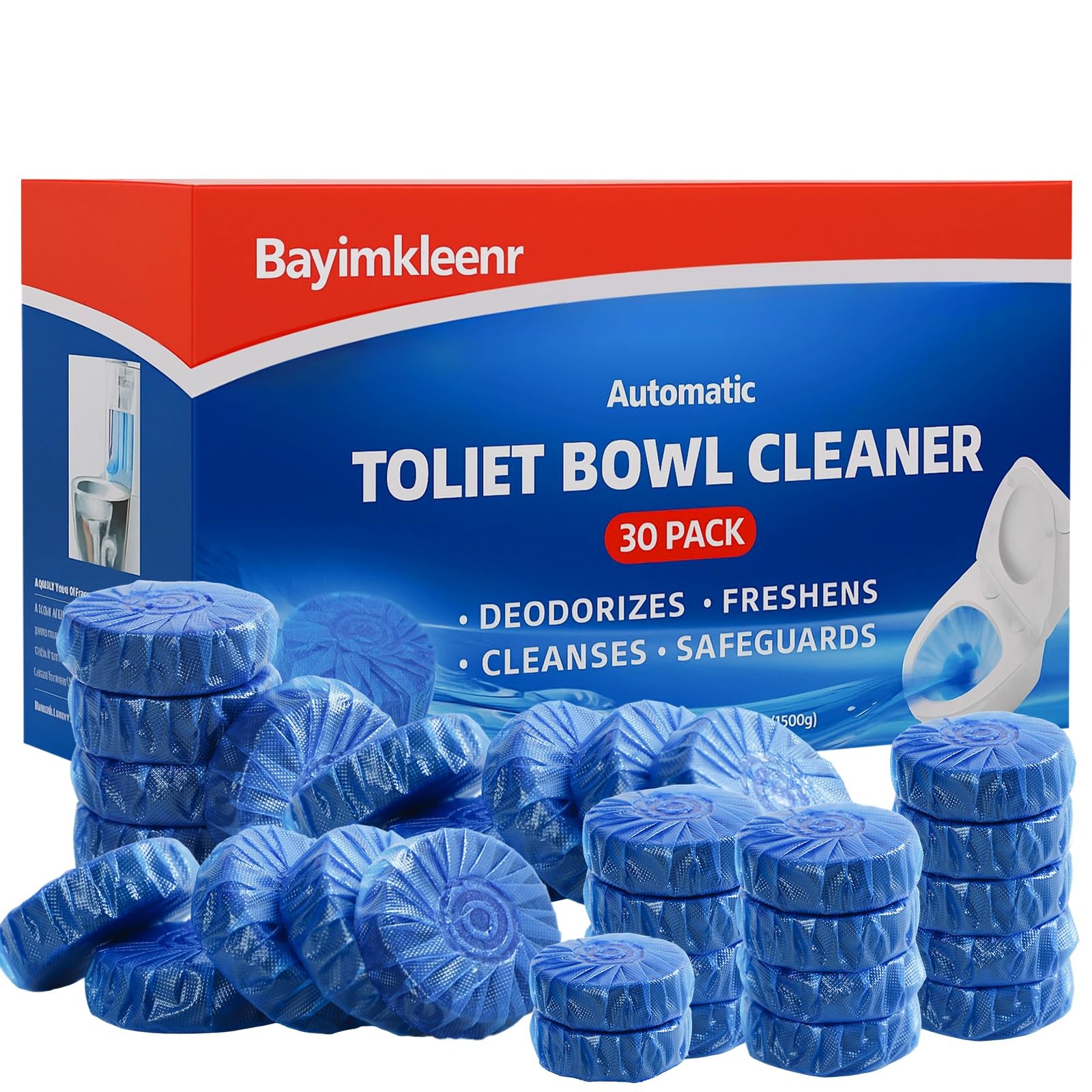 Automatic Toilet Cleaner Tablets, Septic Tank Safe, Removes Hard Water Rings …