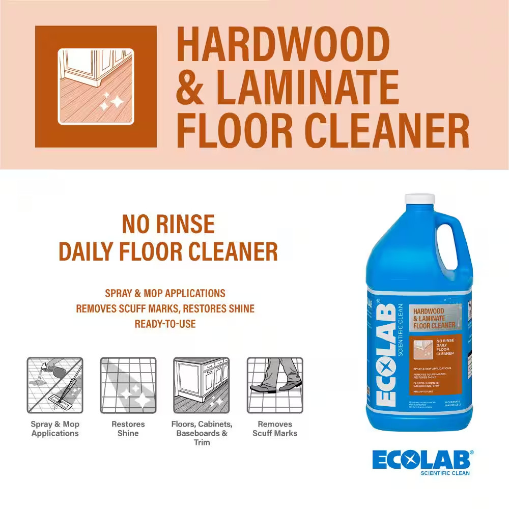 ECOLAB 1 Gal. Hardwood and Laminate Floor Cleaner
