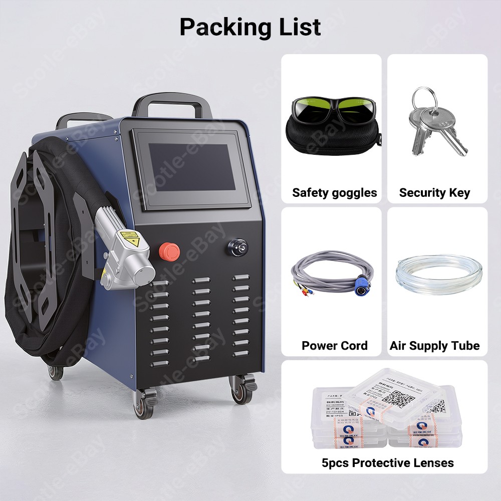 Air Cool Rlaser 1500W/2000W Fiber Laser Cleaning Machine Rust Oil Paint Remove