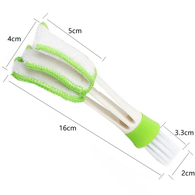 Portable Double End Car Vent Brush Computer Dust Cleaner Window Air Con Blinds