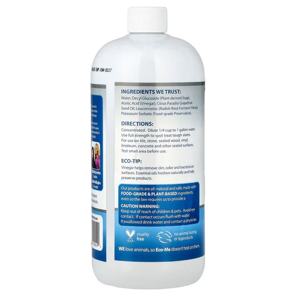 NEW Eco-Me Floor Cleaner Concentrated Fragrance-Free 32 fl oz