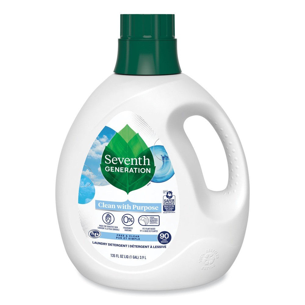 Seventh Generation 45065CT 135 oz. Liquid Detergent – Fragrance Free (4/CT) New