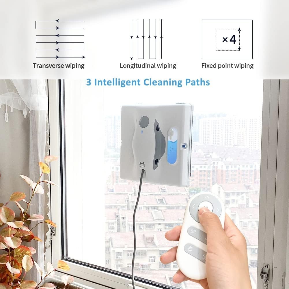 HUTT Auto Window Cleaning Robot W8 with Dual Water Spray 3800Pa -1 Year Warranty