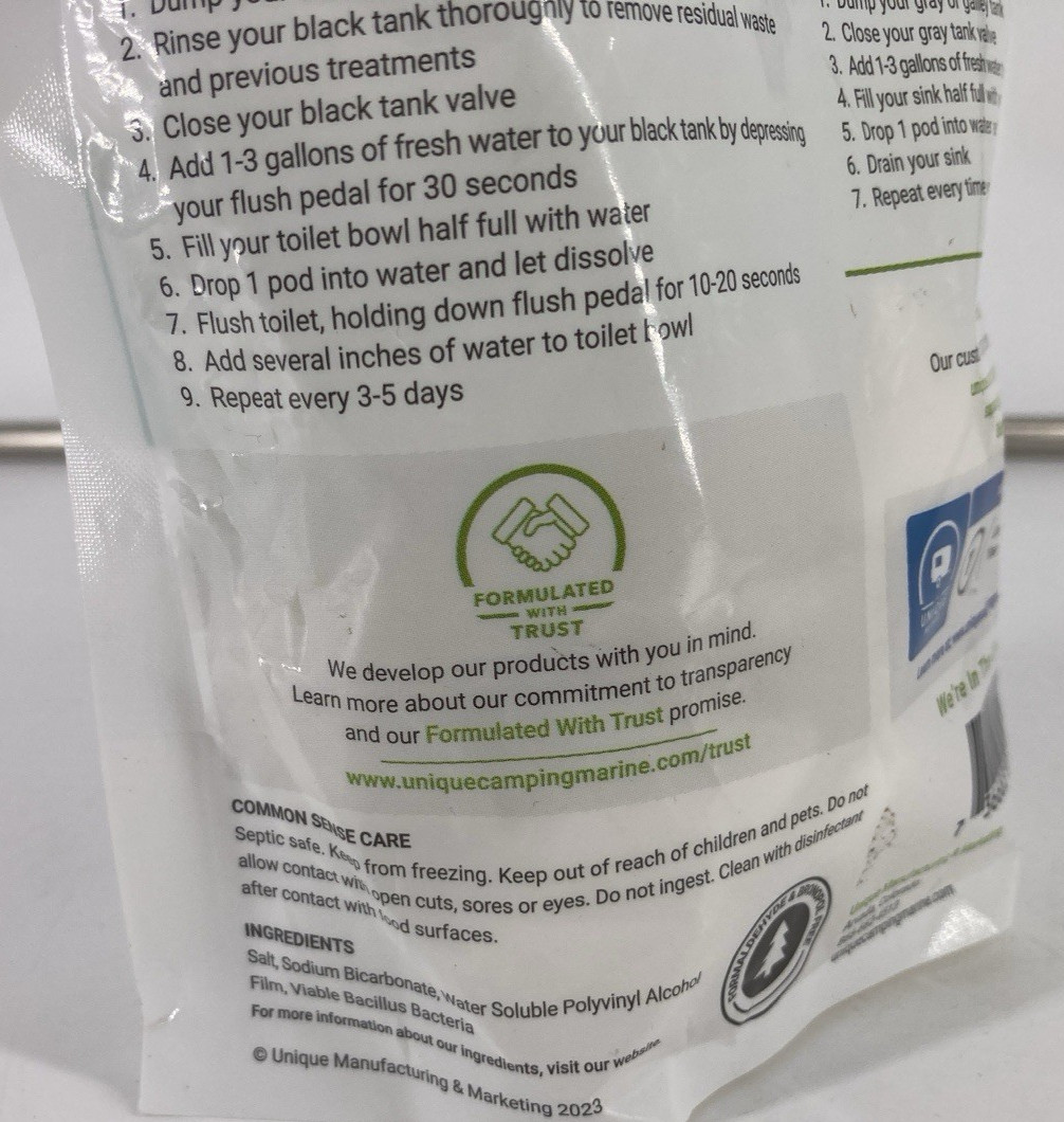 RV Digest-It Drop-In Pod Holding Tank Toilet Treatment (18 Rapid-Dissolve)