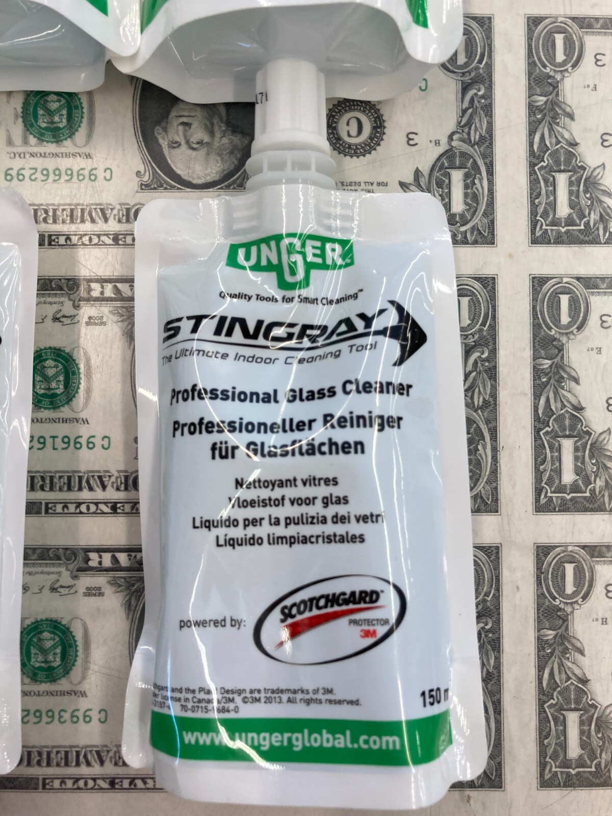 Unger Stingray Professional Glass Cleaner by 3M Scotchgard 150ml lot of 6 SRL01