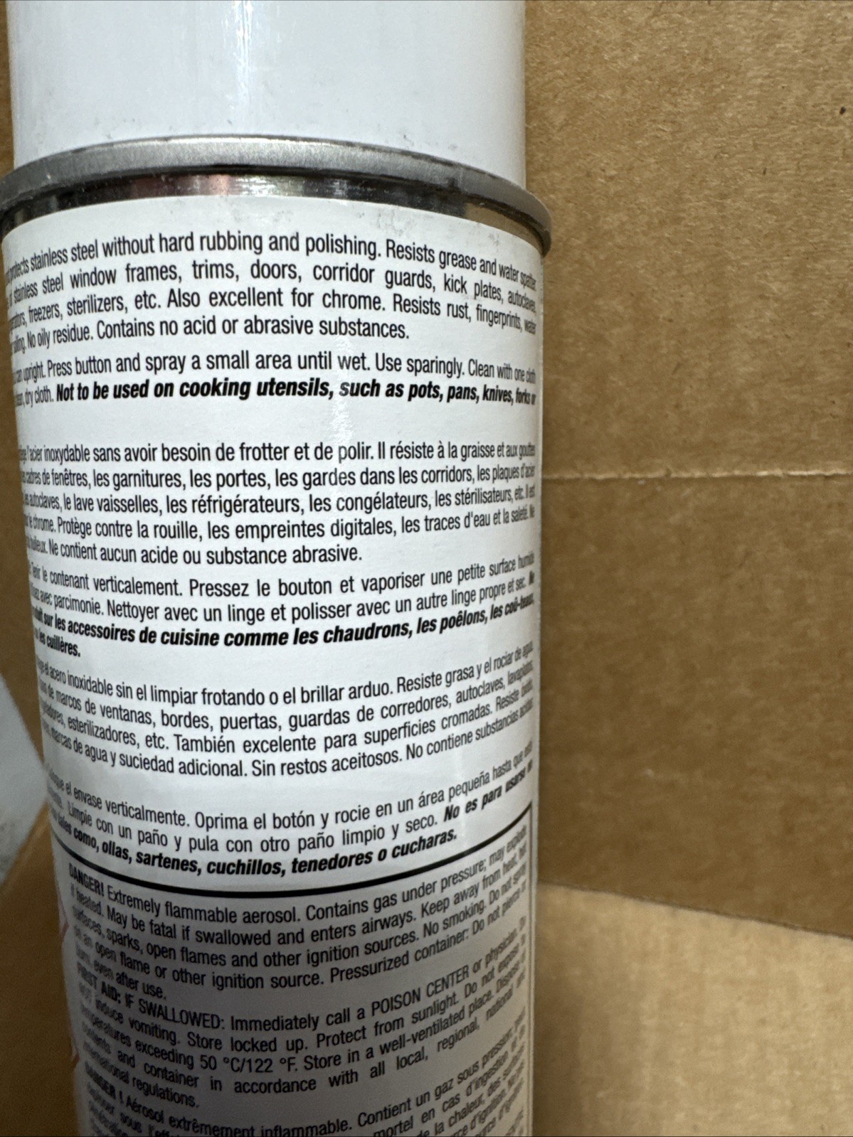 Betco Stainless Steel Cleaner & Polish, 16 Oz, Aerosol Can Protects