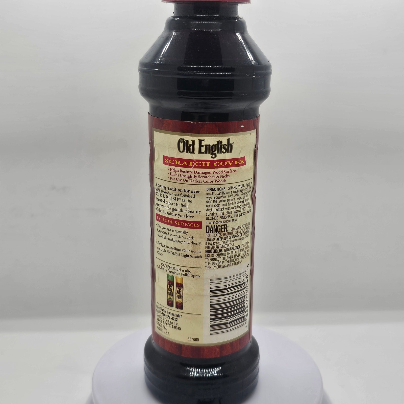USED Vintage Old English Scratch Cover For Dark Woods, 8oz Bottle