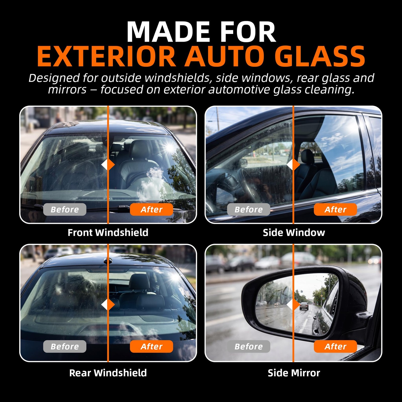 Windshield Glass Coating Kit, 100g Glass Prep Cleaner + 100ml Rain Repellent …
