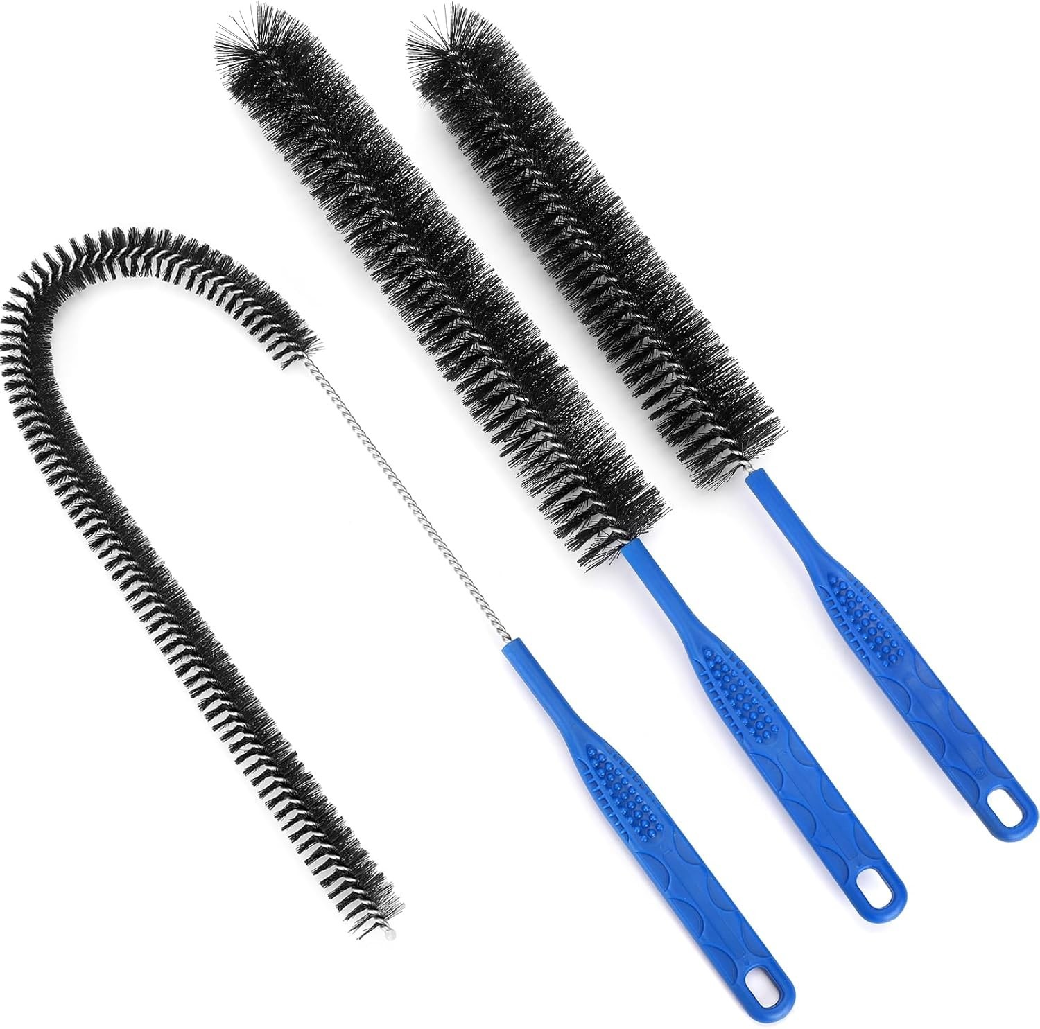3PCS Drain Brush Set with Refrigerator Coil Cleaning Brush, Multi-Use Drain C…
