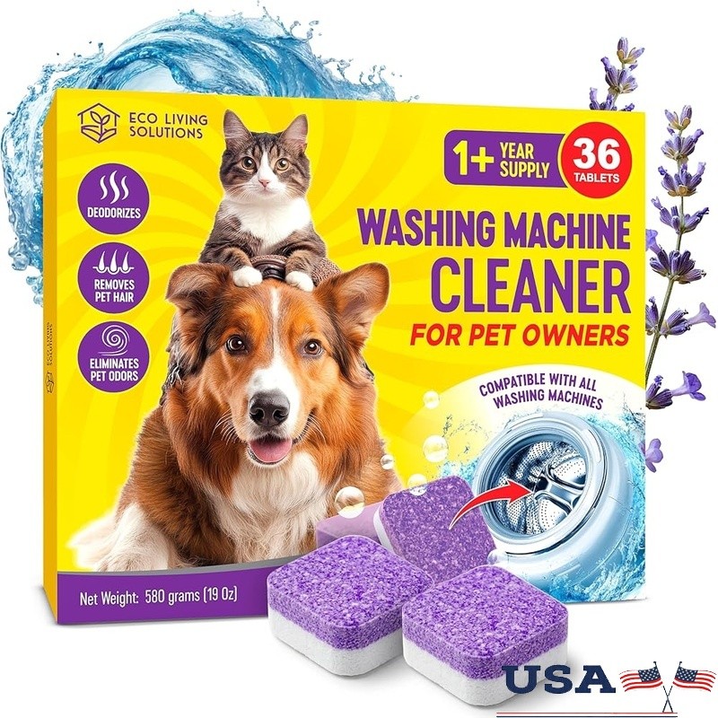 Pet Hair Washer Cleaner Tablets Easy Effortless Cleaning Enzyme Formula New