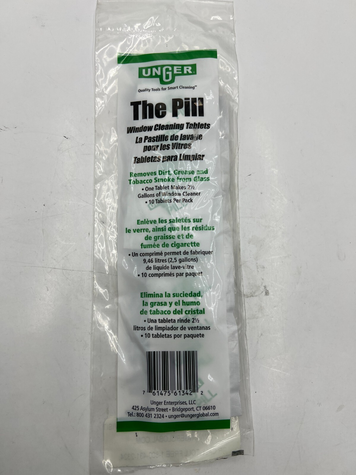 (QTY 20) Unger PL100 Pill Window Cleaning Tablet For Dirt Grease Smoke Glass