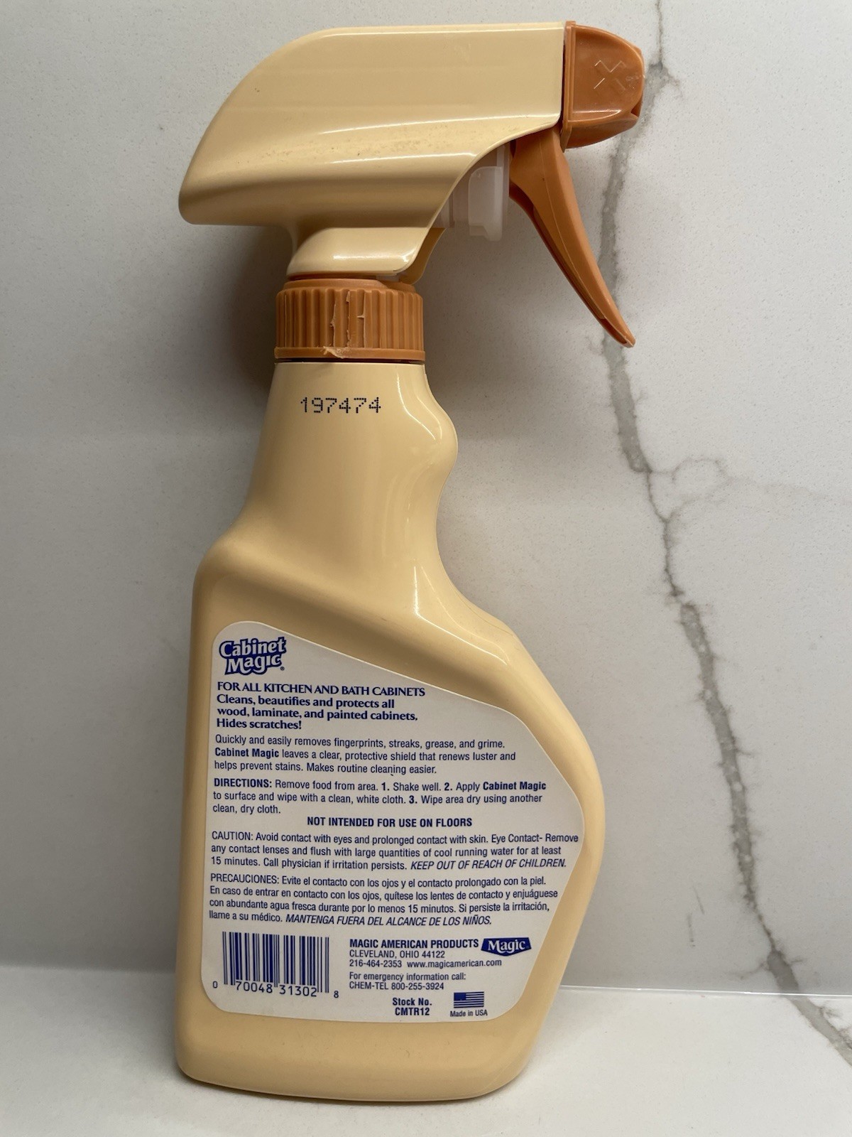 Cabinet Magic Spray Cleaner 12oz PARTIALLY USED-APPROX 80% REMAINING Non-aerosol