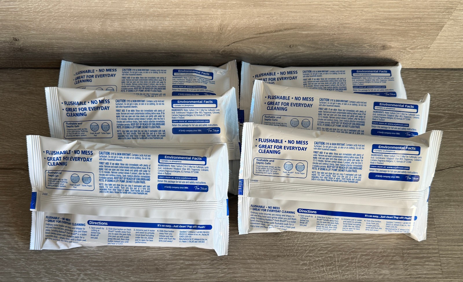 Scrubbing Bubbles Fresh Brush Flushable 10 Refills Pads Lot 6 Pkgs 60 Total Pads