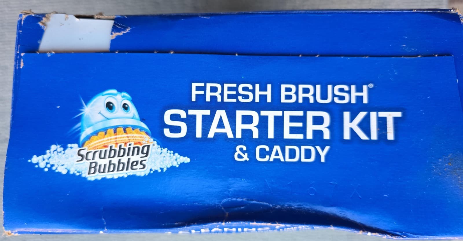 Scrubbing Bubbles Fresh Brush Starter Kit Caddy 2 Types Cleaning Pad hole in Box