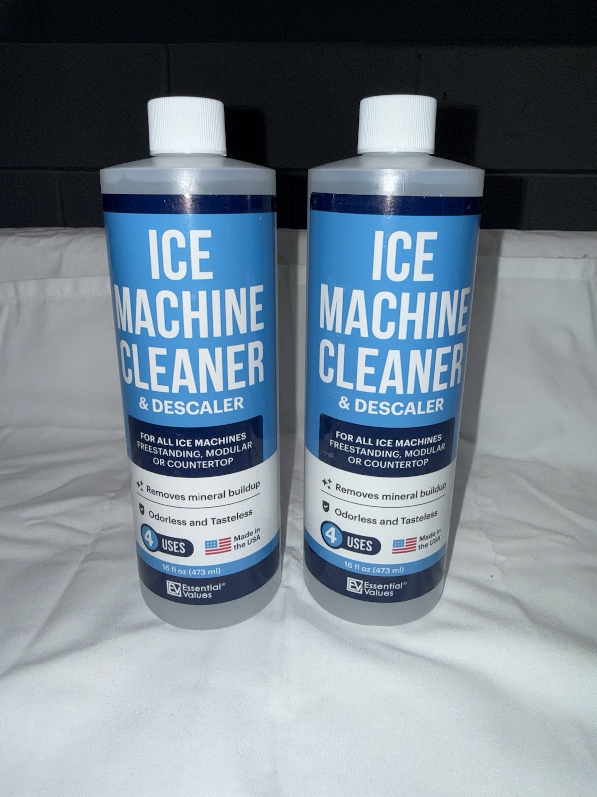 Essential Values Ice Machine Cleaner, Nickel Safe Descaler 2 Pack, 16 fl oz Each