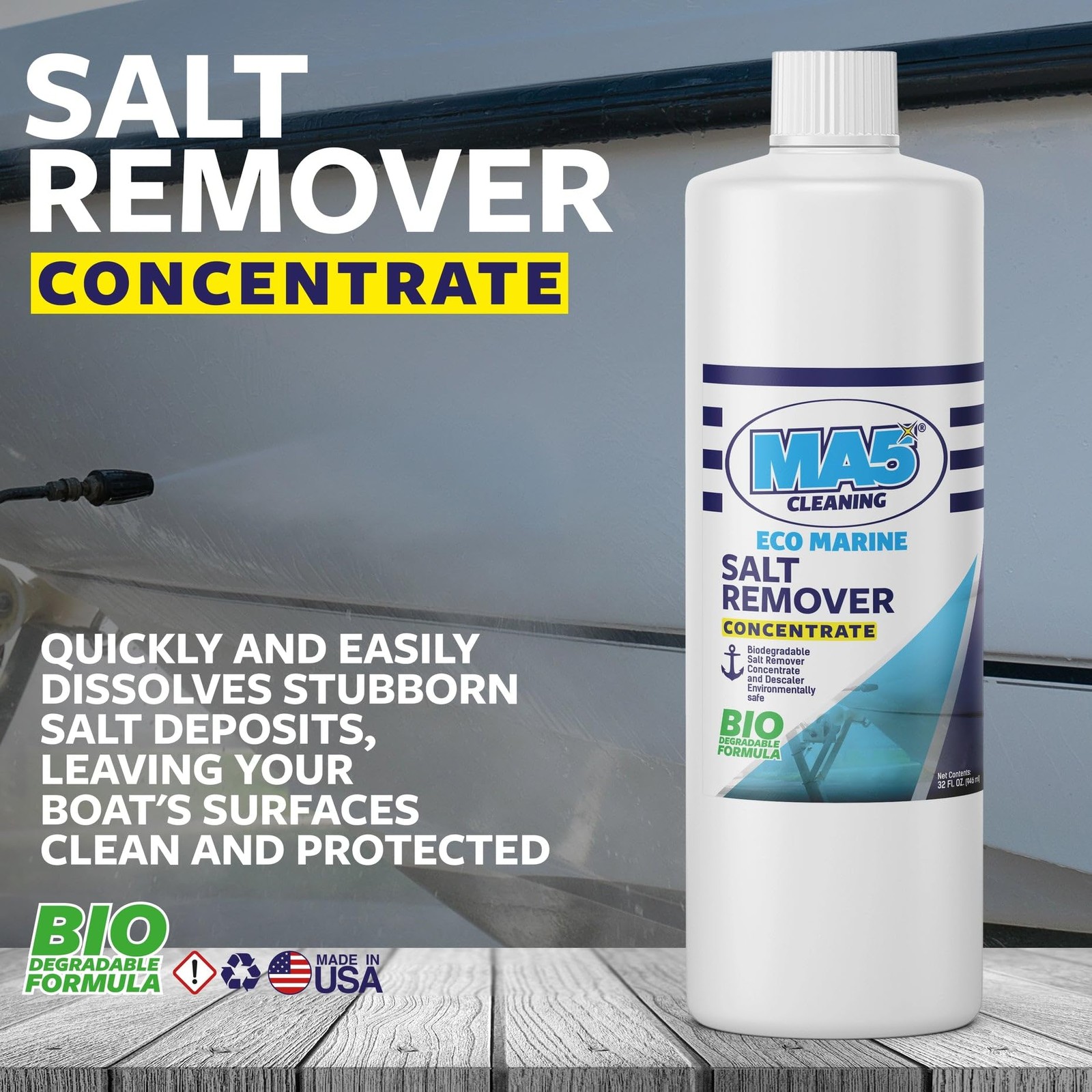 MA5x EcoMarine Salt Remover Concentrate | Biodegradable Descaler & Corrosion …