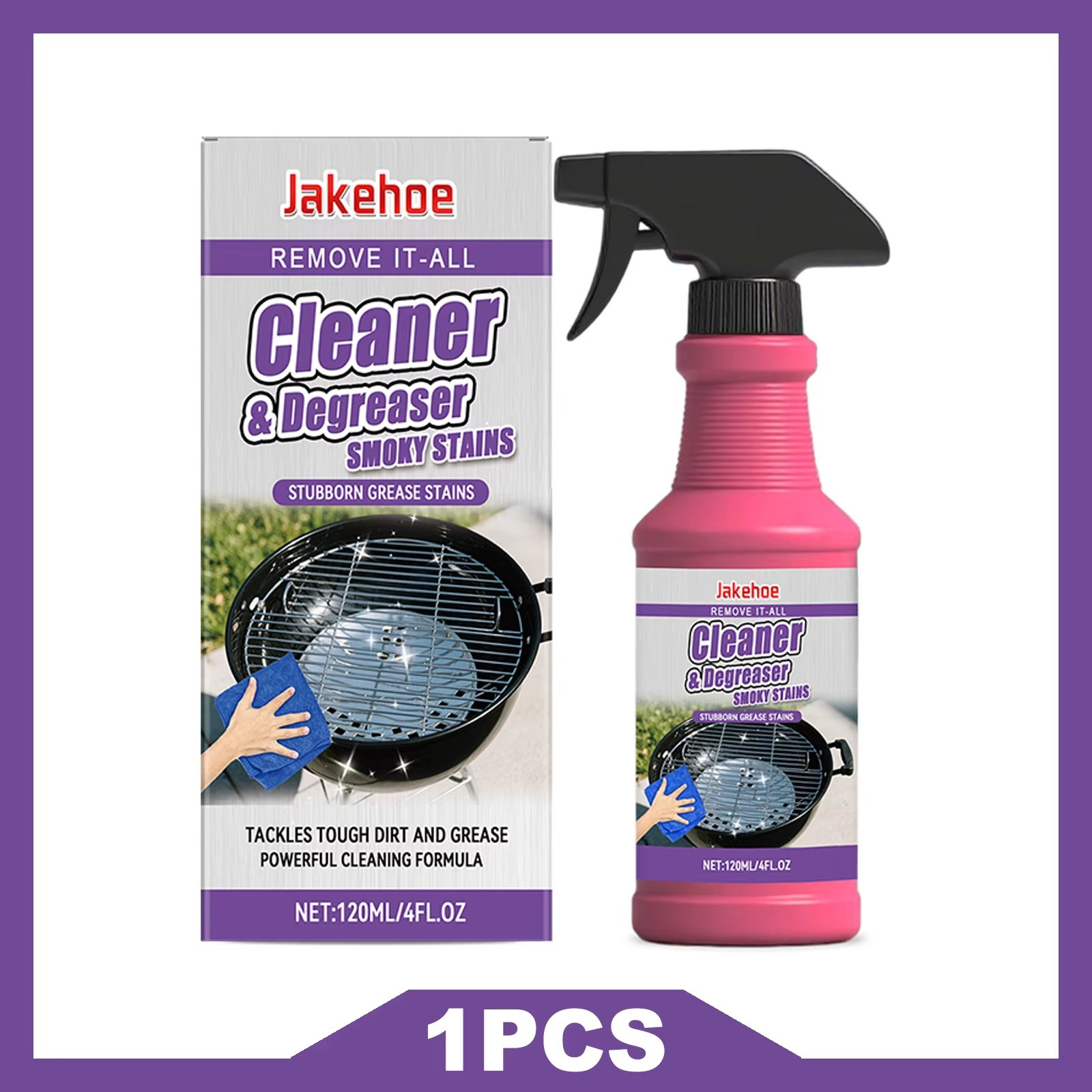 120ML BBQ Grill Cleaner JAKEHOE Powerful Grease & Carbon Deposit Remover