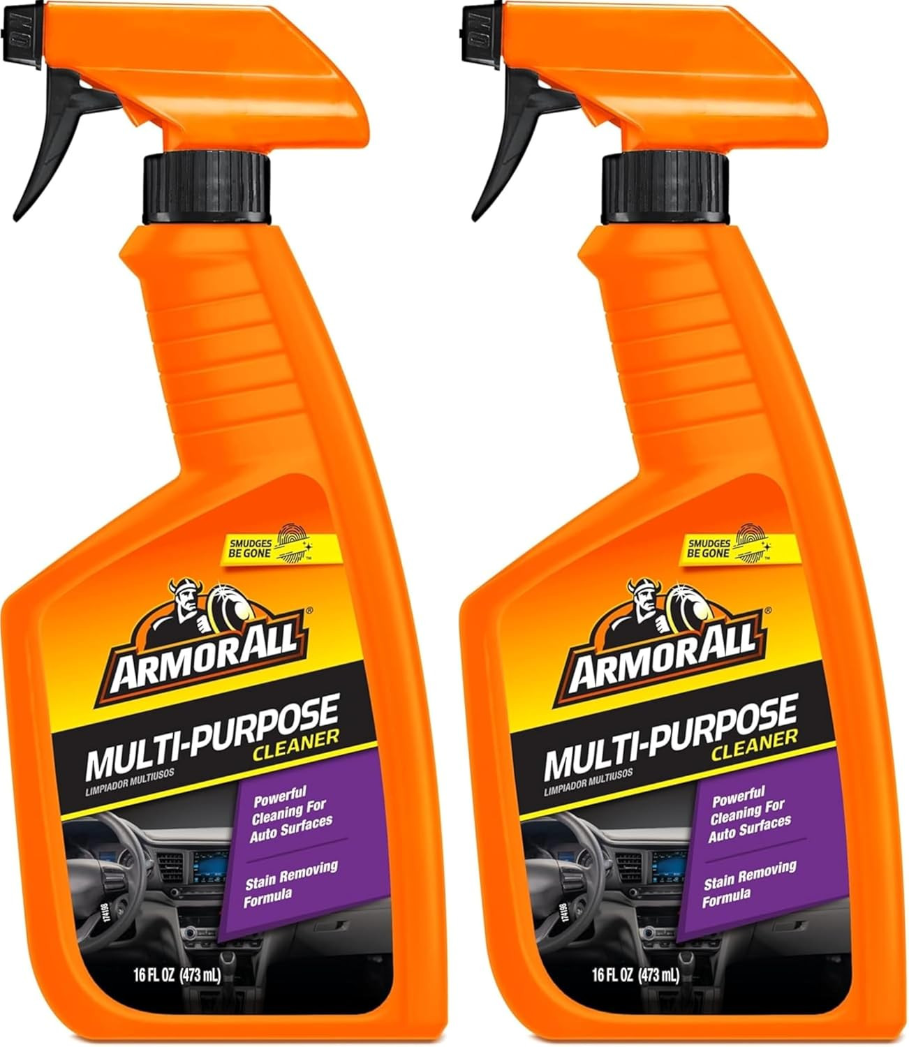 Multi Purpose Cleaner, Car Cleaner Spray for All Auto Surfaces, 16 Oz Pack of 2