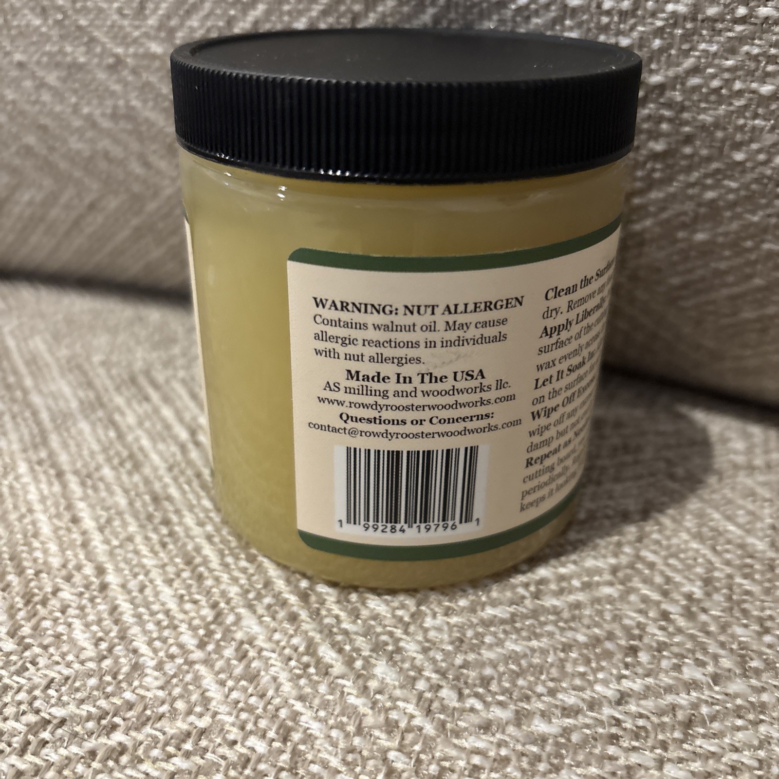 Rowdy Rooster /Furniture Wax Satin Finish Mineral Oil Beeswax Carnauba Wax, 8oz