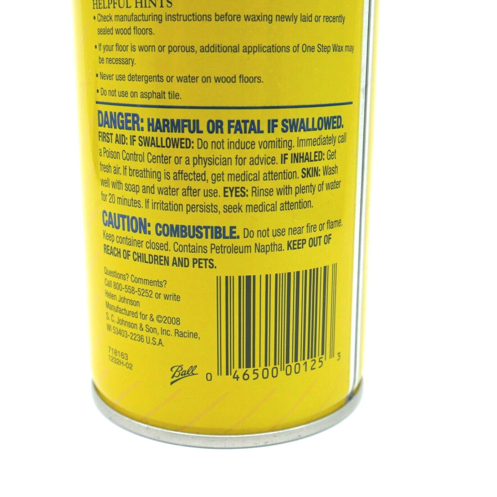 1x SC Johnson One Step No Buff Wax Fine Wood Floor Care 22 fl oz NEW