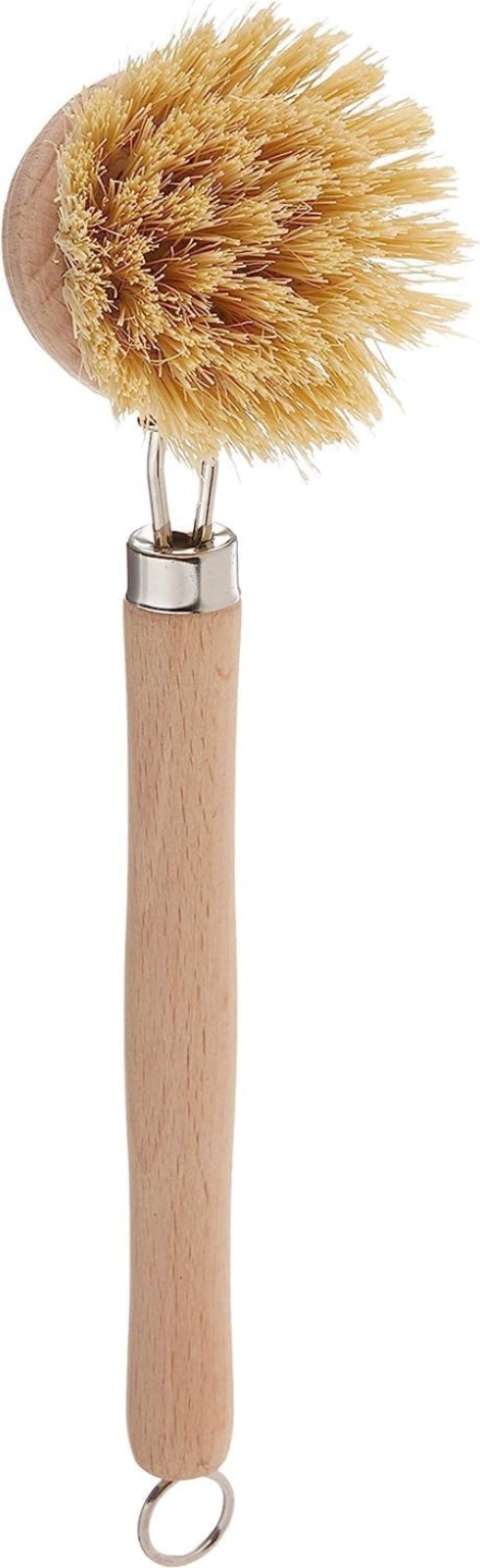 74906 Natural Dish Brush, Tampico Fiber Bristles Brown, 9″