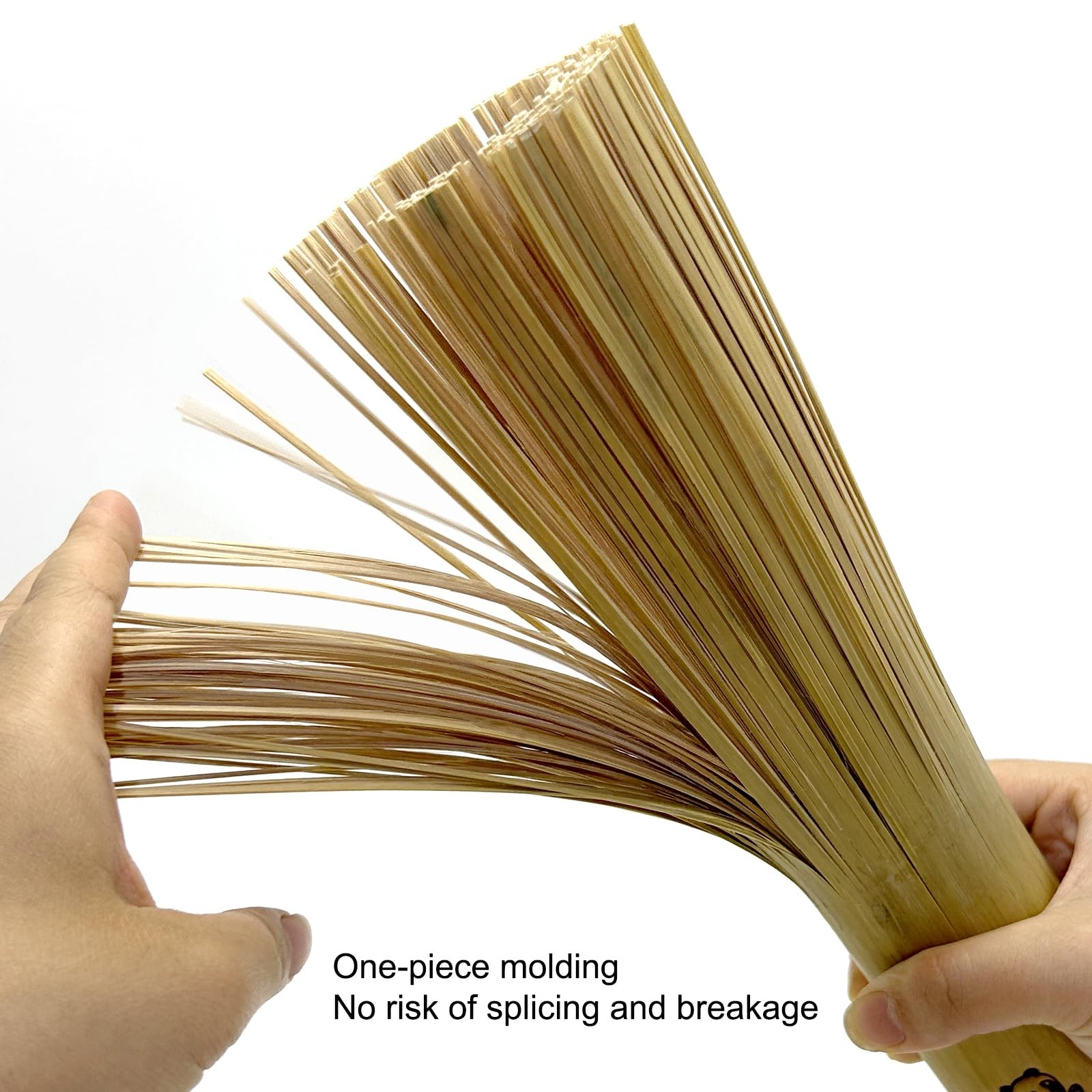2 Pack Upgraded Bamboo Wok Brush – Long Handle Natural Scrubber for Cast Iron…