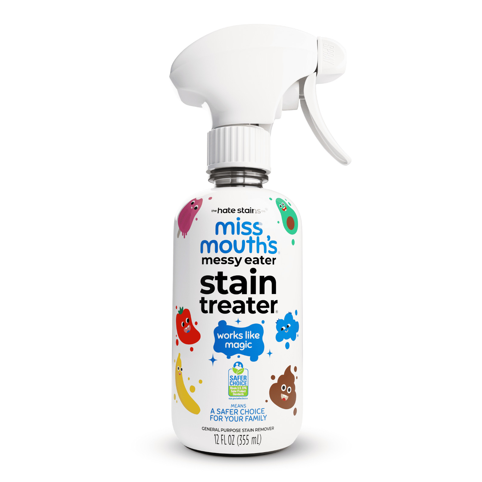 2 Pack Miss Mouths Messy Eater Stain Treater Spray 12oz Baby Kids Laundry Remove