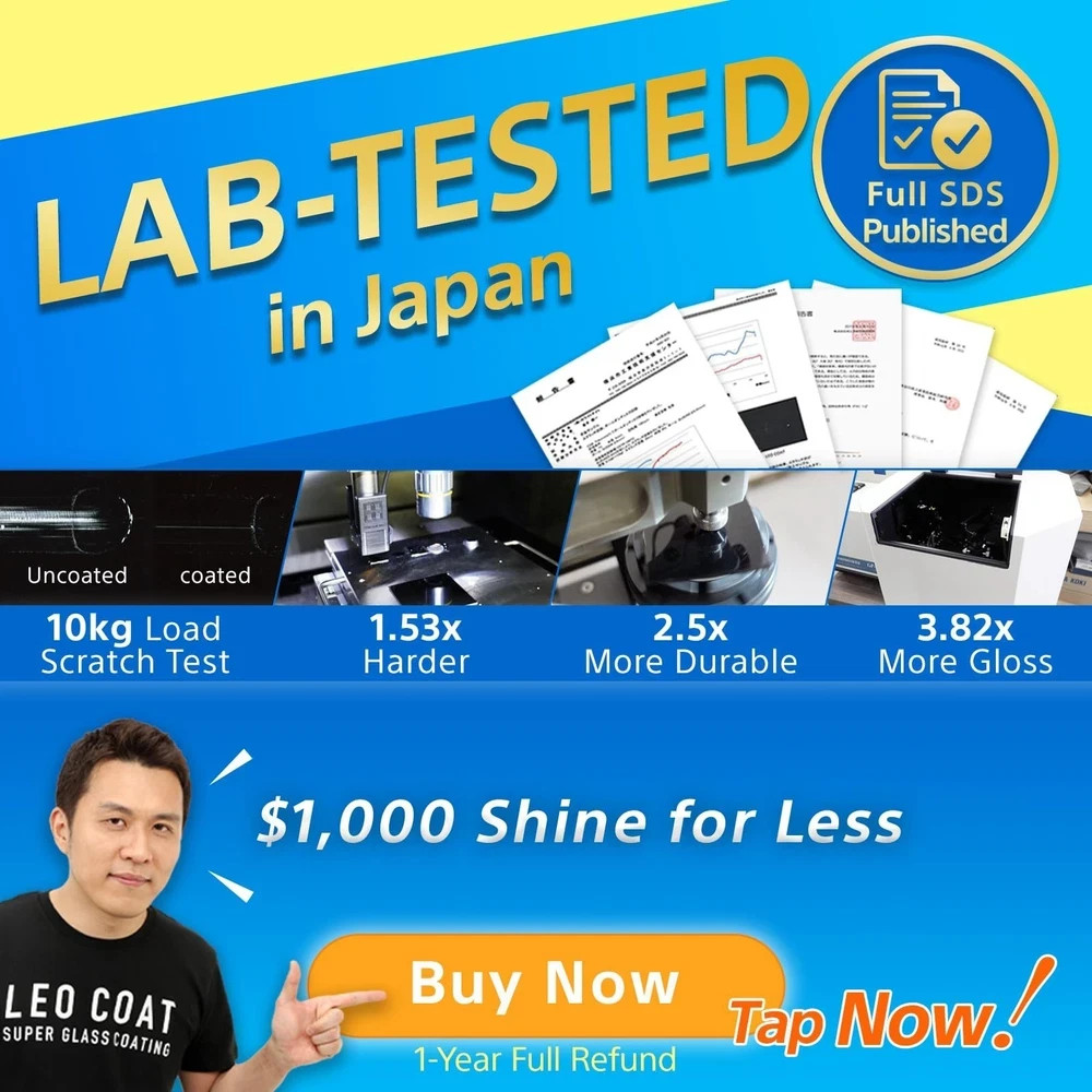 LEO COAT 2-Layer Nano Ceramic Coating Spray [Made in Japan] – 3-Year Base
