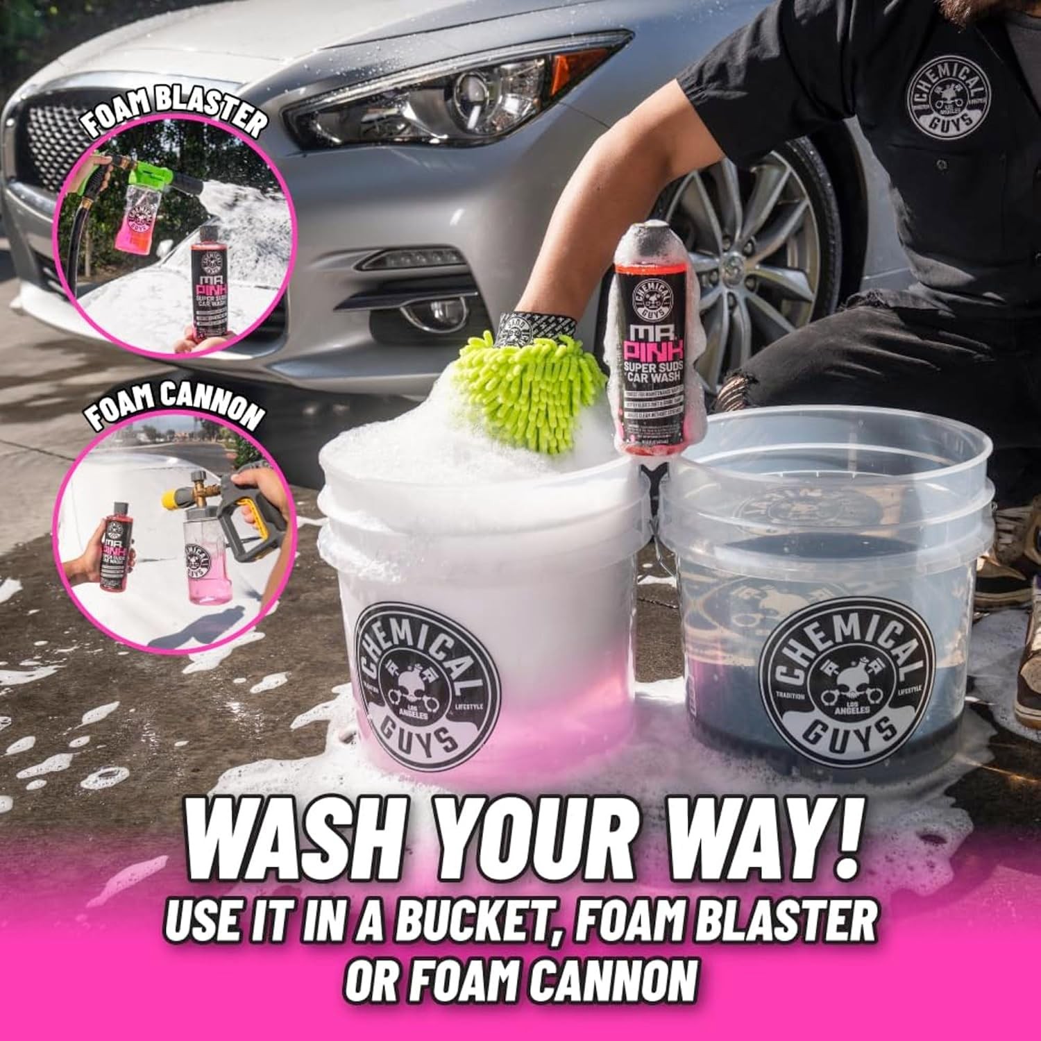 Chemical Guys Super Suds Foaming Car Wash Soap 128 oz Car Wash Detergent