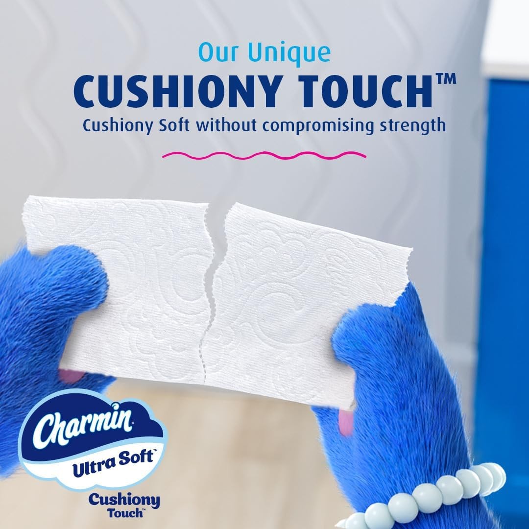 Bounty Quick-Size Paper Towels, White, 16 Family Rolls, Charmin Ultra Soft Cus