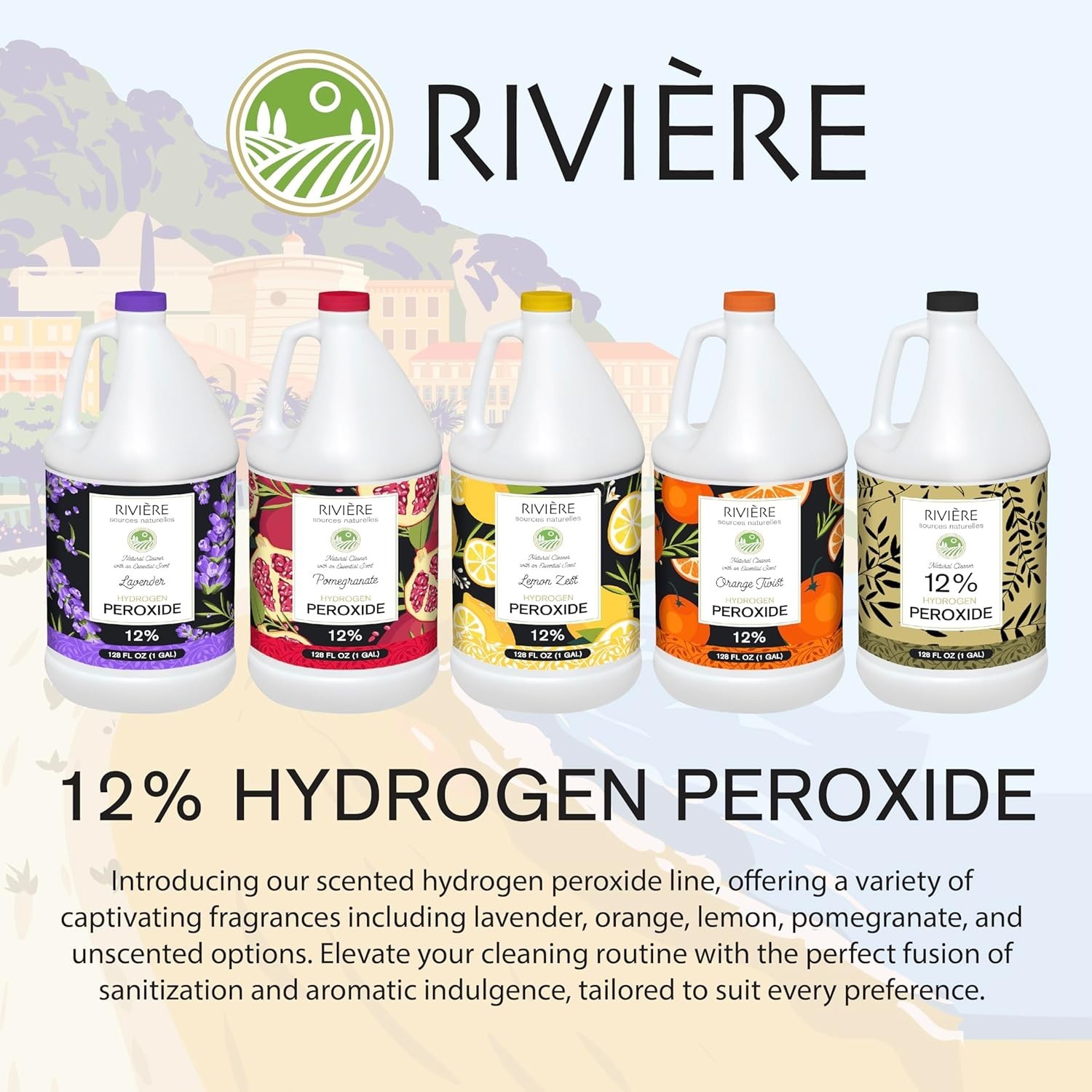 Rivière 12% Hydrogen Peroxide – 4 Gallons