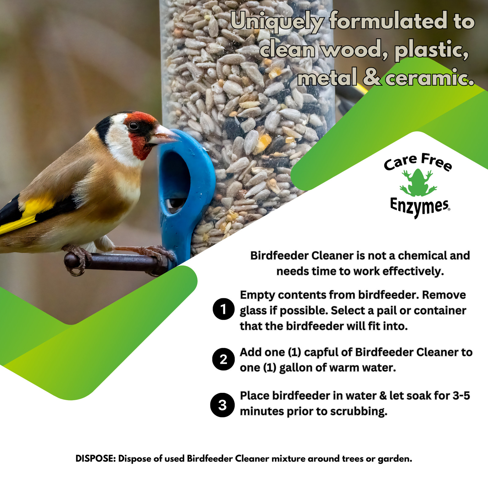 All-Natural Bird Feeder Cleaner & Protector | CareFree Enzymes Birdfeeder Cleane