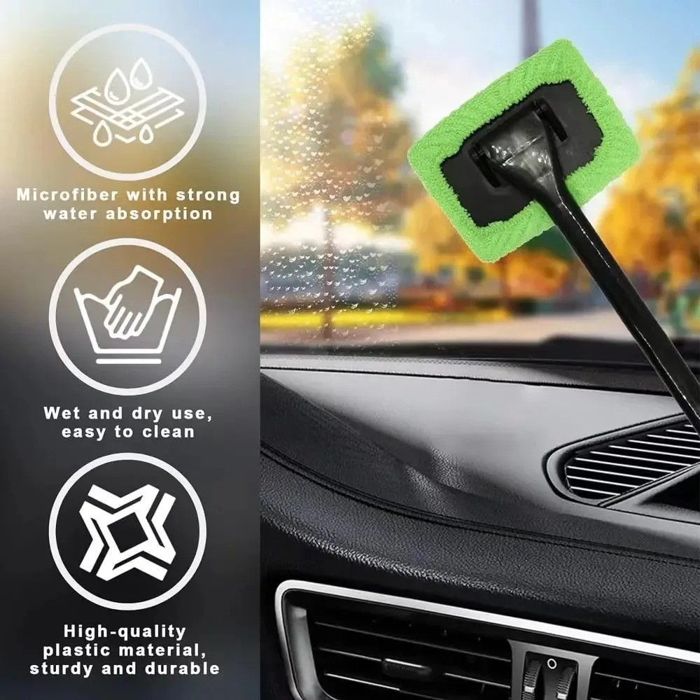 New Microfiber Car Wiper Cleaner Glass Brush Window Windshield Cleaning Tool