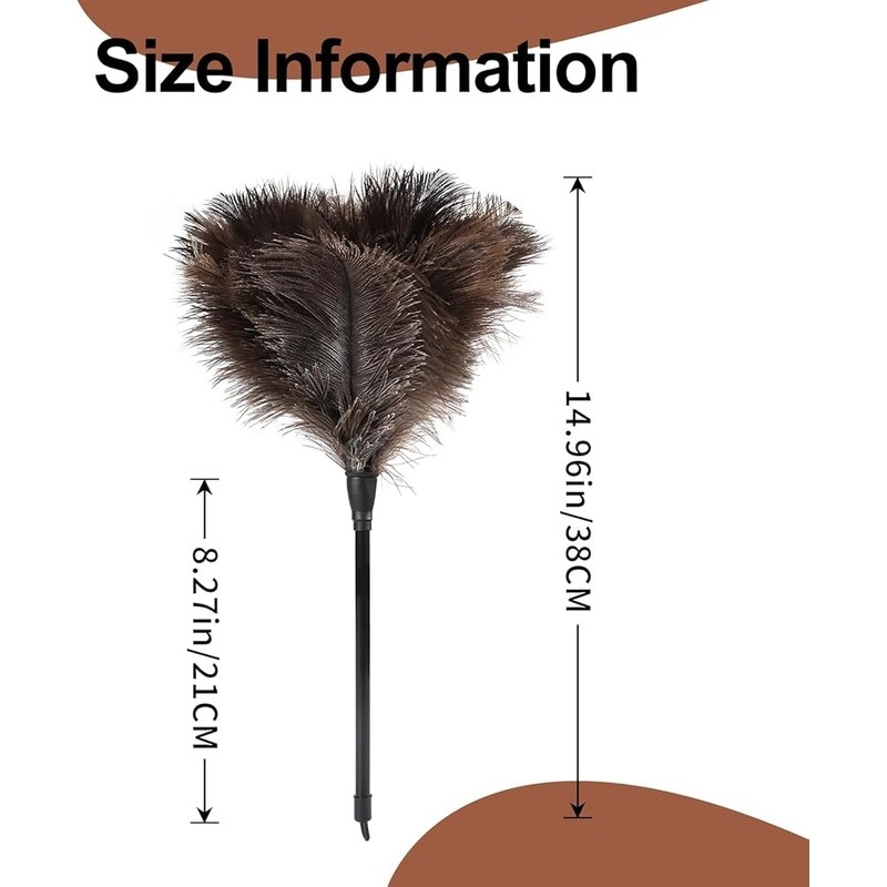 6 Mini Ostrich Feather Dusters Lightweight Reusable Household Cleaning Tool New