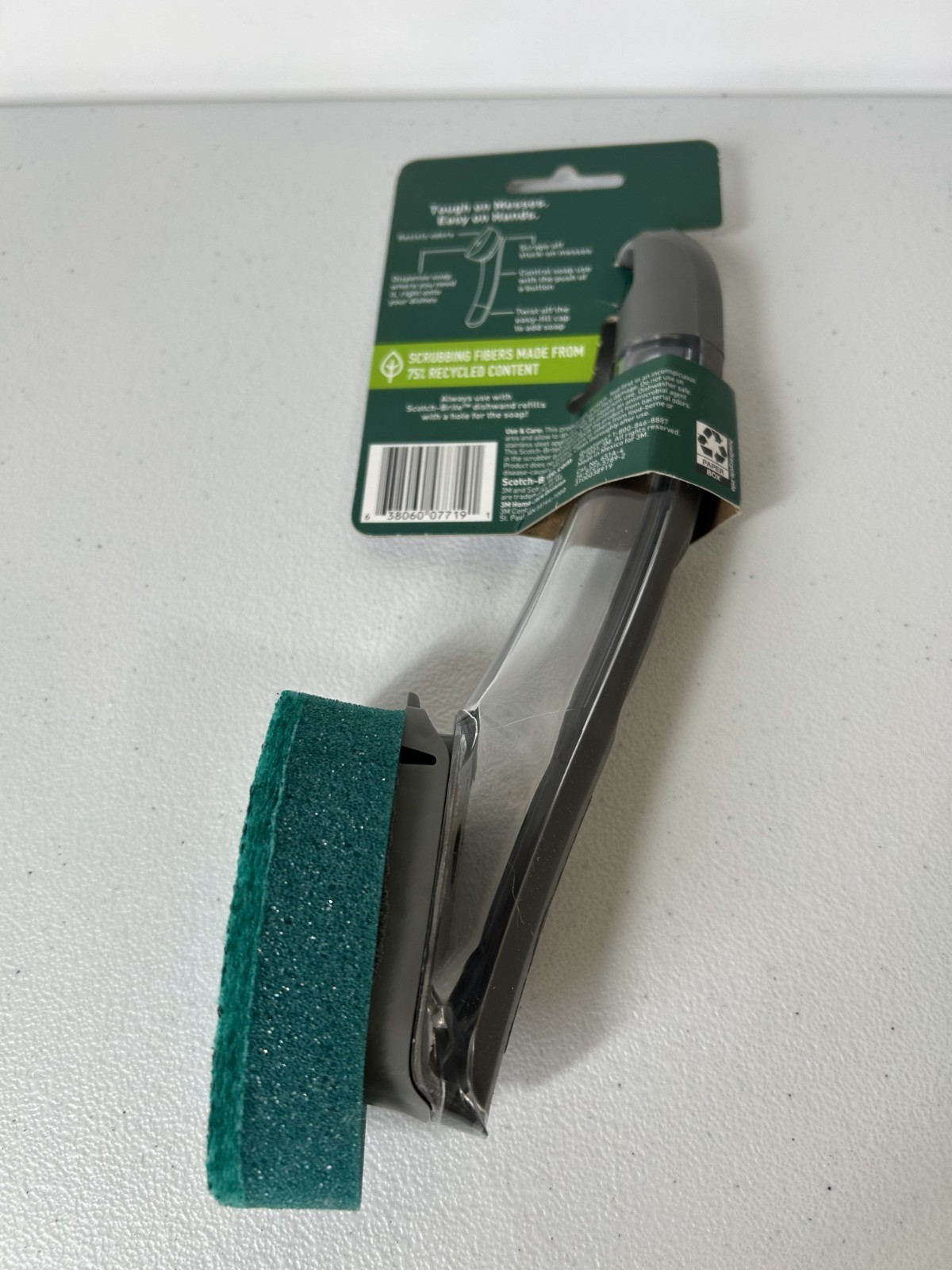 3M Scotch-Brite Soap Control Heavy Duty Scrub Dots Leak-Free Dishwand (Set Of 4)