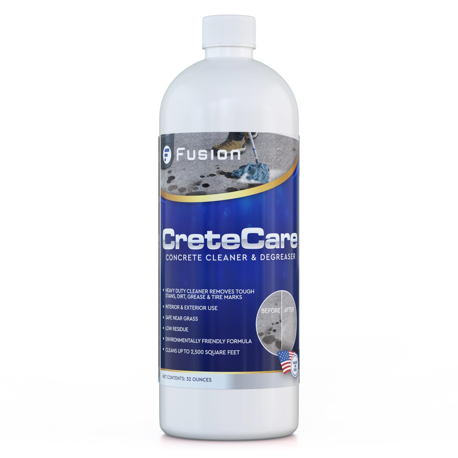 Fusion CreteCare The Ultimate Concrete Cleaner and Driveway Oil Stain Remover…