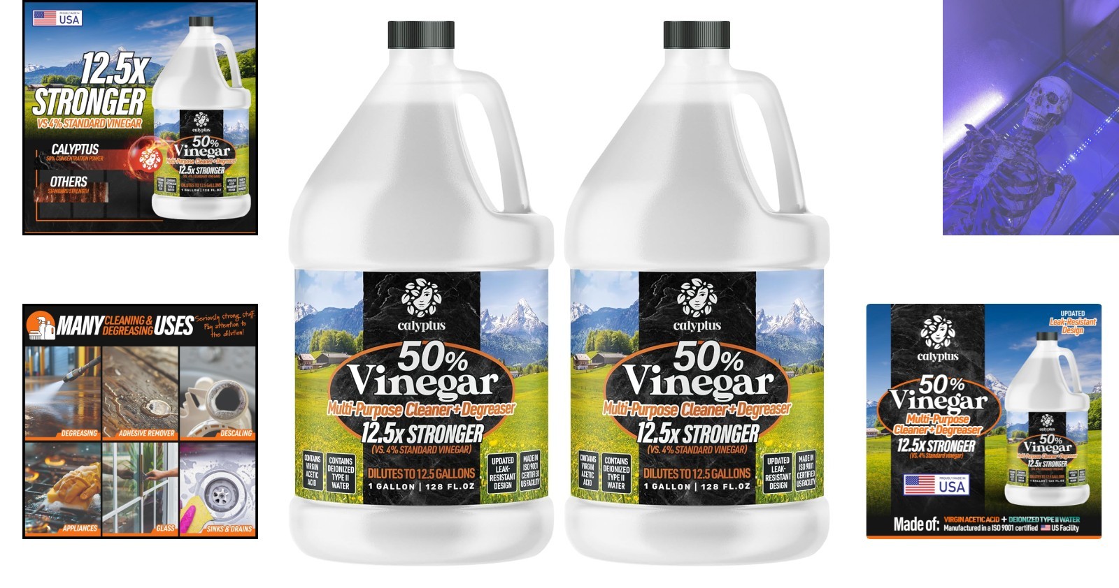 Transform Your Cleaning with 50% Concentrated Vinegar – 12.5X Power, 2 Gallon
